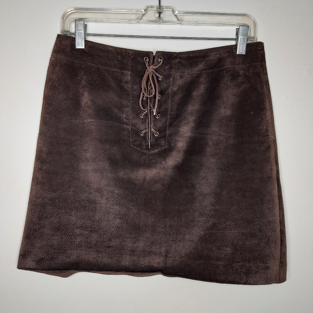 90s Ralph Lauren miniskirt genuine suede
